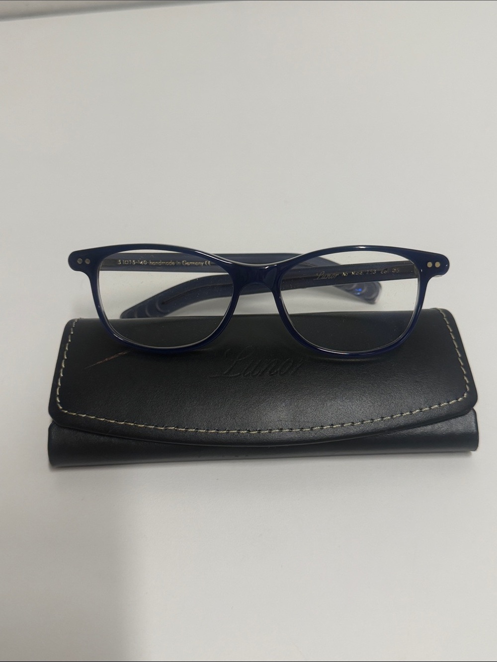 Lunor Navy Blue Round Optical Glasses